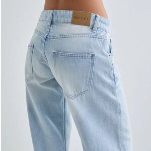 Motel Rocks Low Rise Parallel Jean in Icy Blue